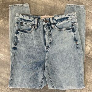 Soft Surroundings acid stone wash skinny jeans size 4